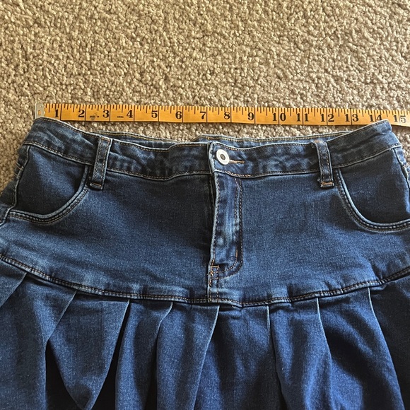 Blue Denim Ruffled Skirt - Picture 6 of 7